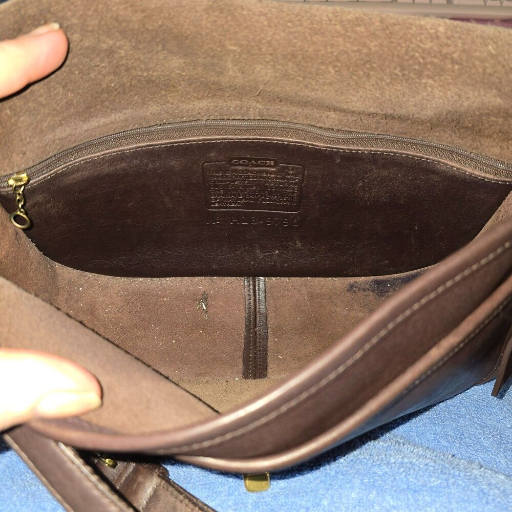 Vintage Coach City Bag Mocha Leather Crossbody Purse 9790 - Picture 3 of 5